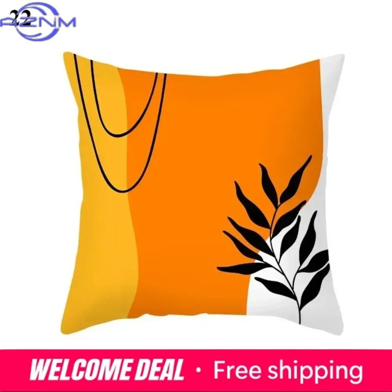 보헤미안 오렌지 추상 쿠션 커버, 미드 센추리 모던 미 - Century Textile & Sewing Supply Avenue C North Saskatoon Sk 리뷰 및 가격