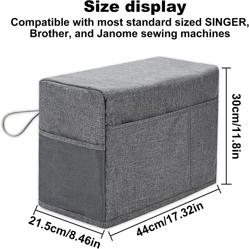 보관용 포켓 및 측면 손잡이가 있는 범용 재봉틀 커버, - Textile Sewing Machine 리뷰 및 가격