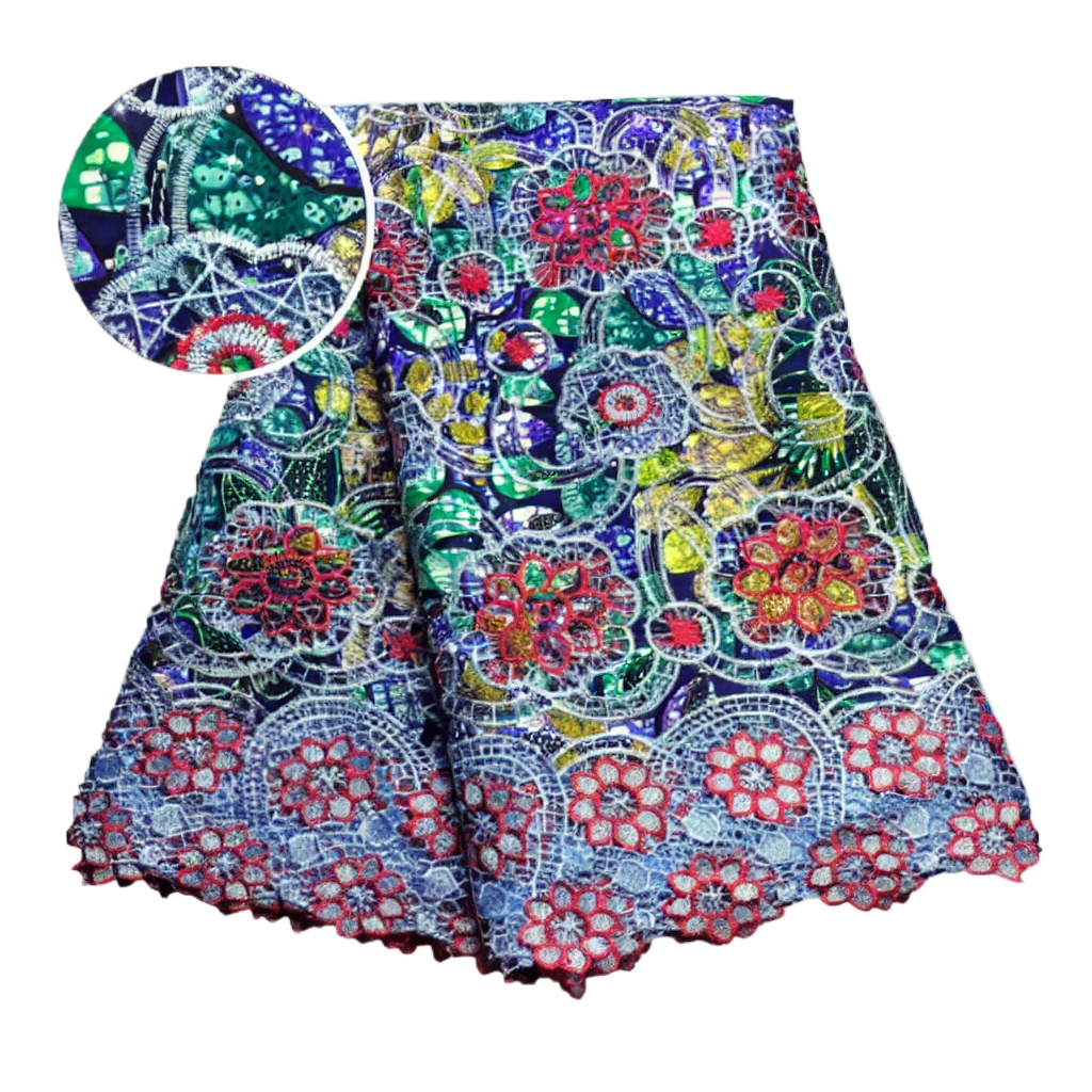 100% 코튼 아프리칸 글리터 왁스 레이스 원단 5야드 - Sewing Batik Fabric 리뷰 및 가격