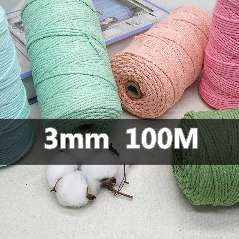 3mm 100M Macrame 코드 로프 목화 꼬기 스 - Sewing Thread In Textile 리뷰 및 가격